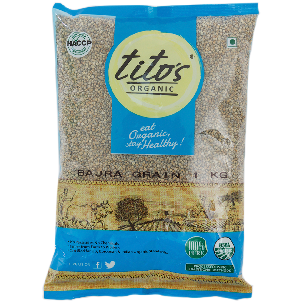 Tito's Organic Whole Bajra Grain - 1kgs