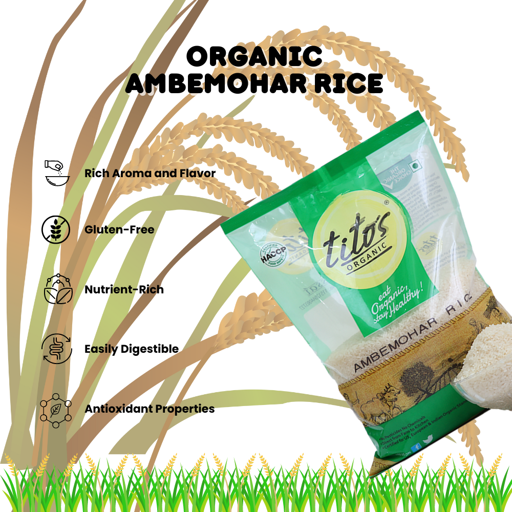 Tito's Organic Ambemohar Rice (White) - 1kgs