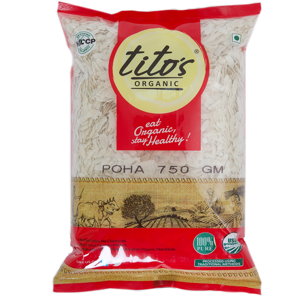 Tito's Organic Free White Poha  - 750g
