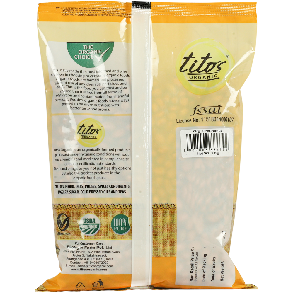 Tito's Organic Groundnuts - 1kgs