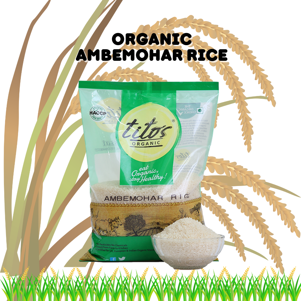 Tito's Organic Ambemohar Rice (White) - 1kgs
