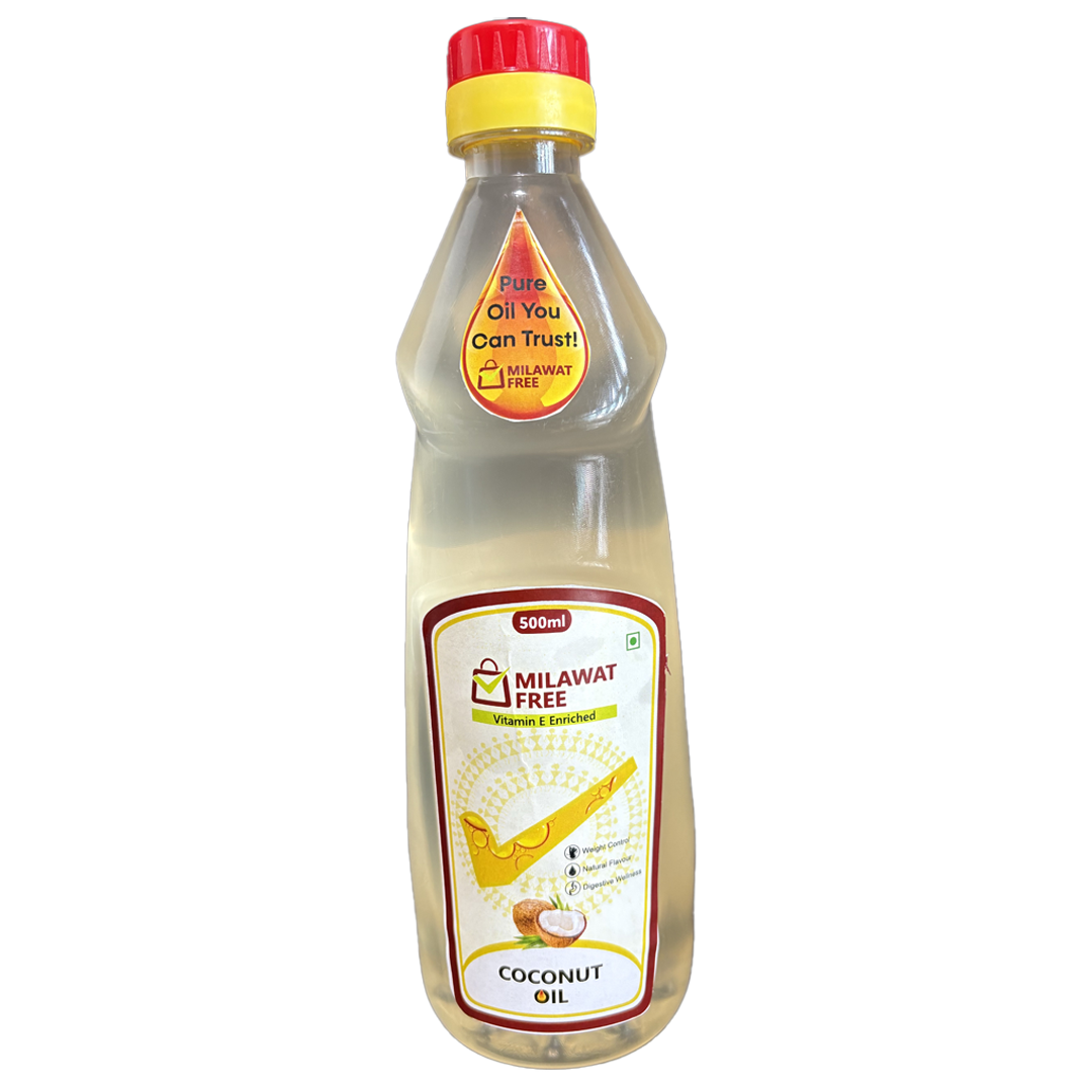 Milawat Free Coconut Oil (500ML each) - Pack of 2