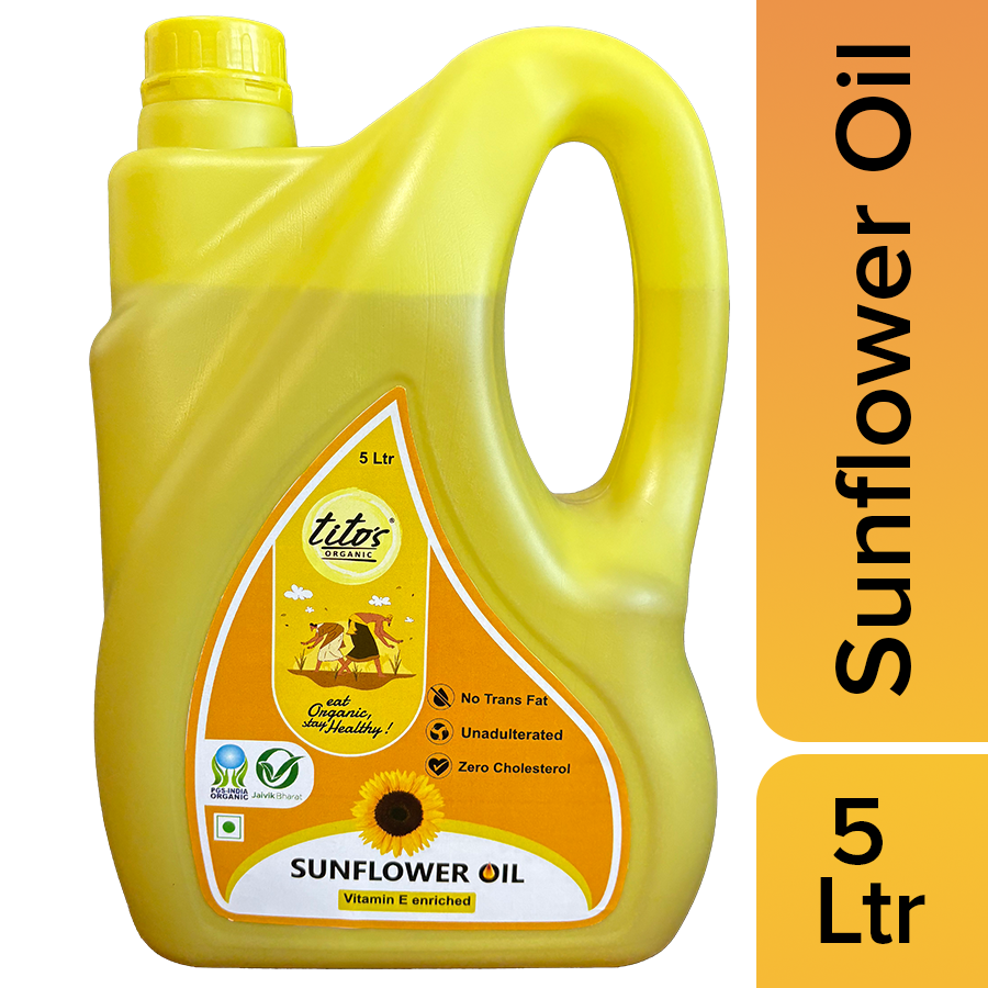 Tito's Organic Sunflower Oil - 5 Ltr