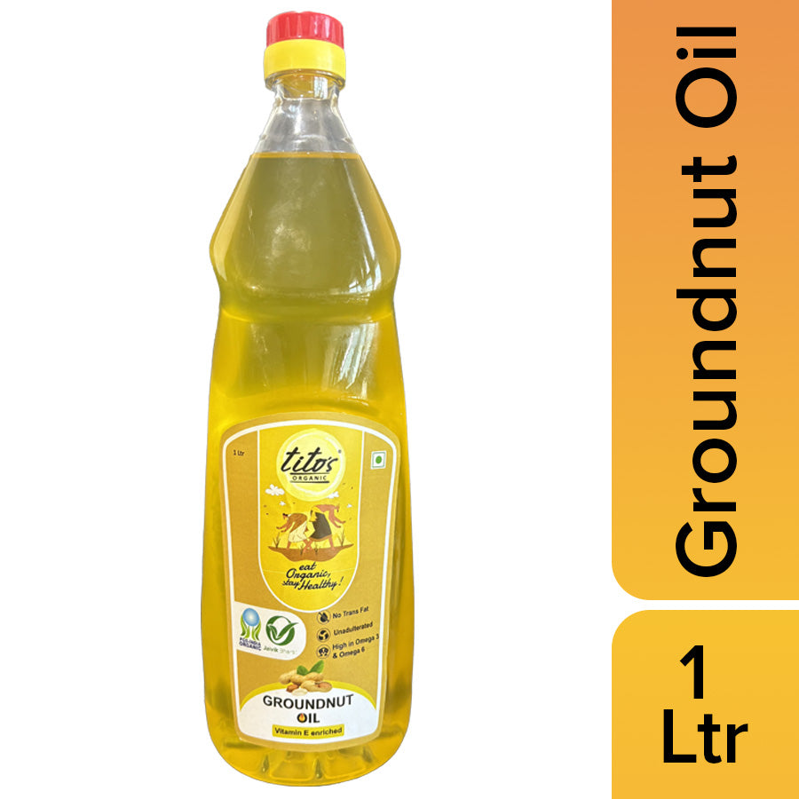 Tito's Organic Groundnut Oil - 1 Ltr