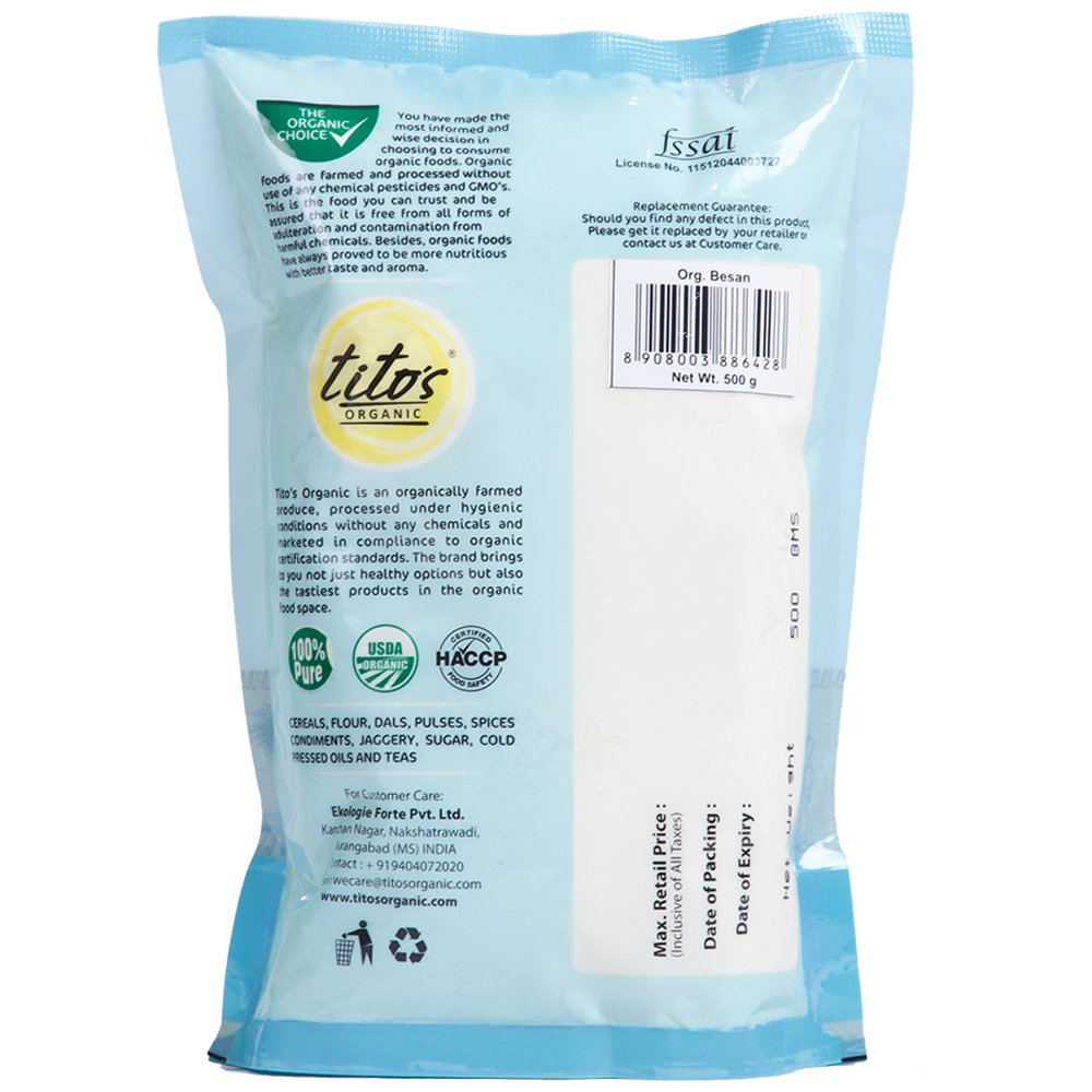 Tito's Organic Besan Atta -  500g