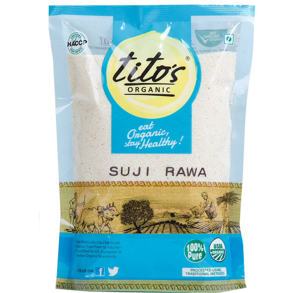 Tito's Organic Suji Rawa - 500g