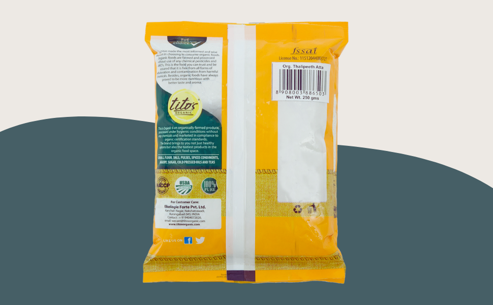 Tito's Organic Thalipeeth Bhajni - 250g