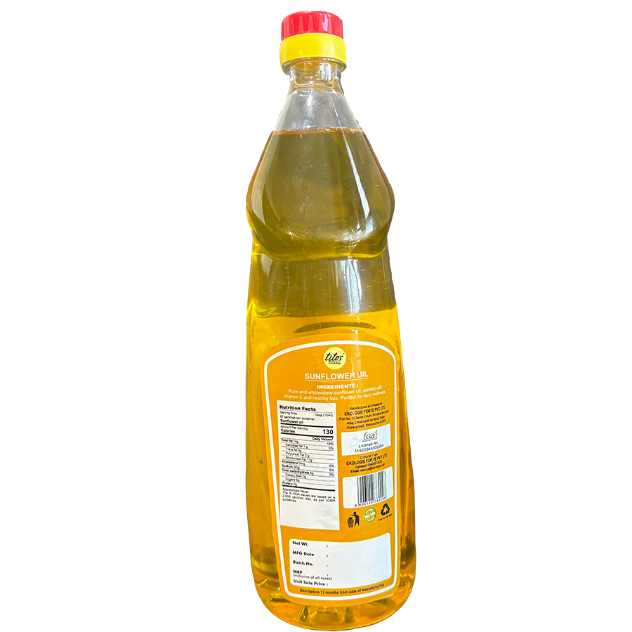 Tito's Organic Sunflower Oil - 1 Ltr