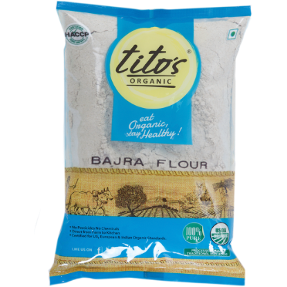 Picture of Tito's Organic Bajra Flour | 1 kg |  Pack Of 3 