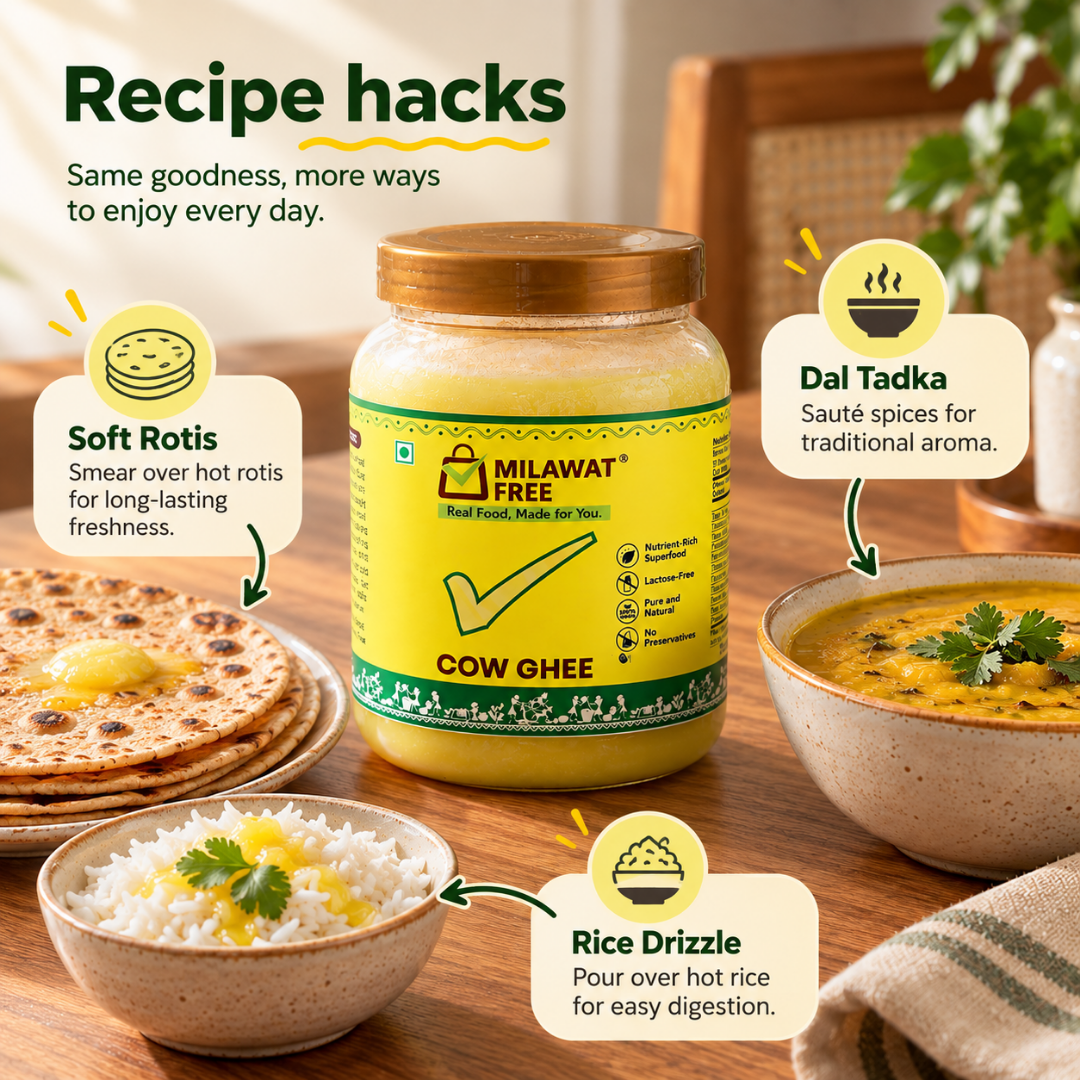 Milawat Free Cow Ghee Recipe Ideas