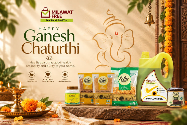 Happy Ganesh Chaturthi - Milawat Free, Pure Goodness for a Happier Home
