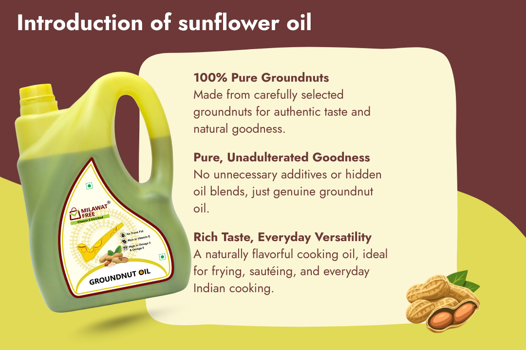 Milawat Free Groundnut Oil made from carefully selected groundnuts