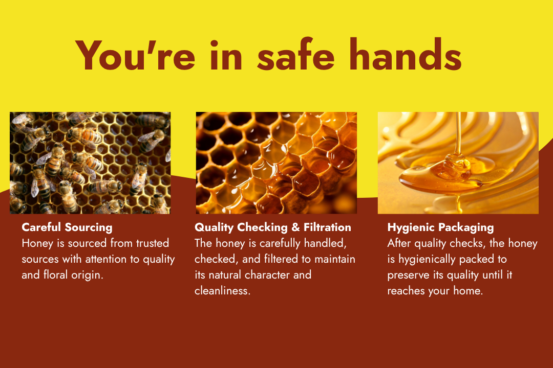 Milawat Free Multiflora Honey sourcing quality checking and hygienic packaging process