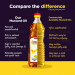 Milawat Free Mustard Oil 1 Litre compared with commercially available mustard oils
