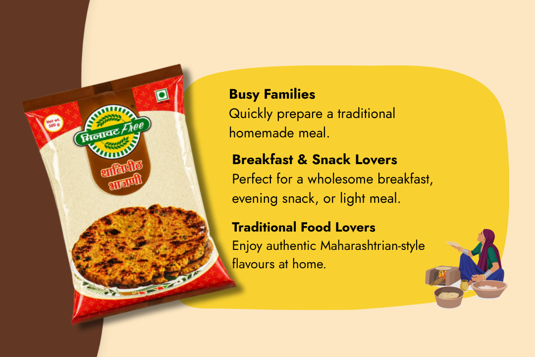 Milawat Free Thalipeeth Bhajni ideal for busy families, breakfast lovers and traditional food lovers