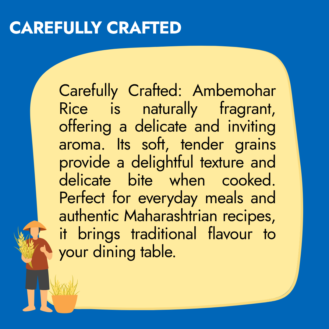 Tito’s Organic Ambemohar Rice carefully crafted for natural aroma, soft texture and authentic Maharashtrian meals