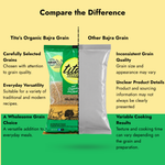 Tito’s Organic Bajra Grain compared with other pearl millet grains, highlighting grain selection, everyday versatility and traditional cooking uses