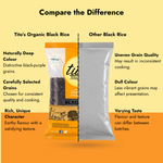 Comparison of Tito’s Organic Black Rice with other black rice highlighting grain quality, colour and flavour