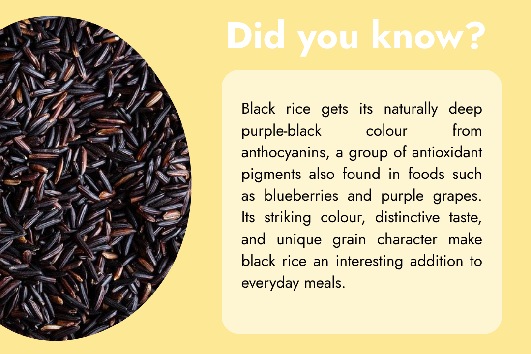 Comparison of Tito’s Organic Black Rice with other black rice highlighting grain quality, colour and flavour