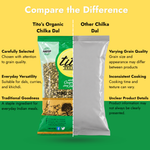Tito’s Organic Chilka Dal compared with other chilka dal, highlighting grain selection, cooking versatility and product details | Milawat Free