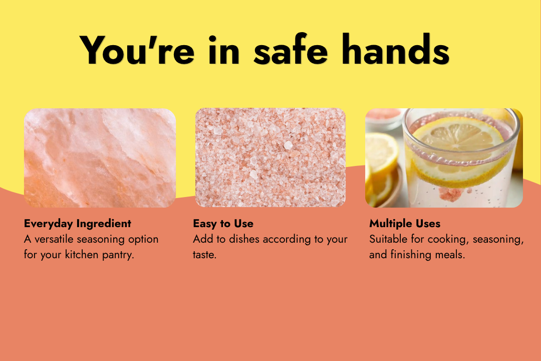 Tito’s Organic Himalayan Pink Salt showcasing its everyday use as a seasoning ingredient for cooking and meal preparation.