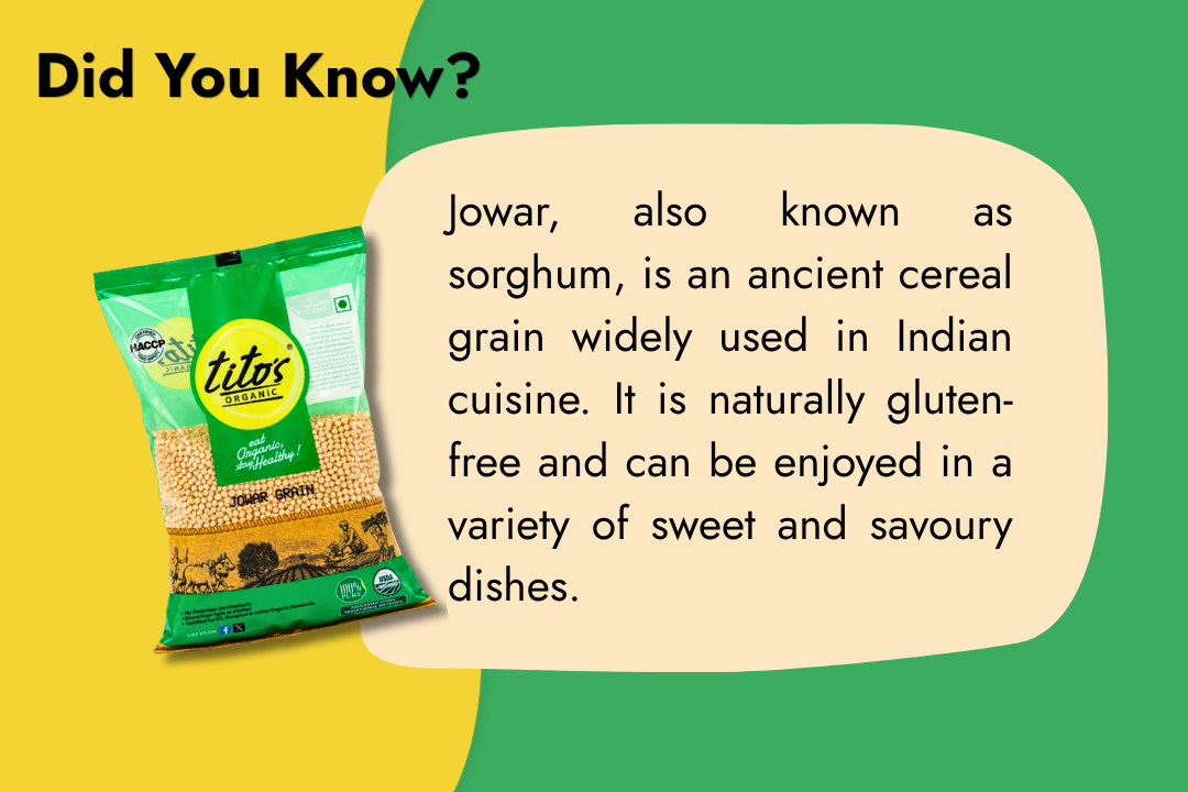 Tito’s Organic Jowar Grain, an ancient cereal grain used in traditional Indian cooking