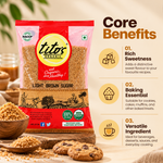 Tito’s Organic Light Brown Sugar highlighting its rich sweetness, baking uses, and versatility in beverages and everyday cooking
