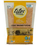 Tito’s Organic Light Brown Sugar pack front view natural unrefined sugar