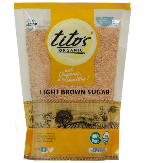 Tito’s Organic Light Brown Sugar pack front view natural unrefined sugar