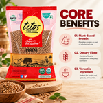 Tito’s Organic Matki highlighting plant-based protein, dietary fibre and versatility in everyday cooking