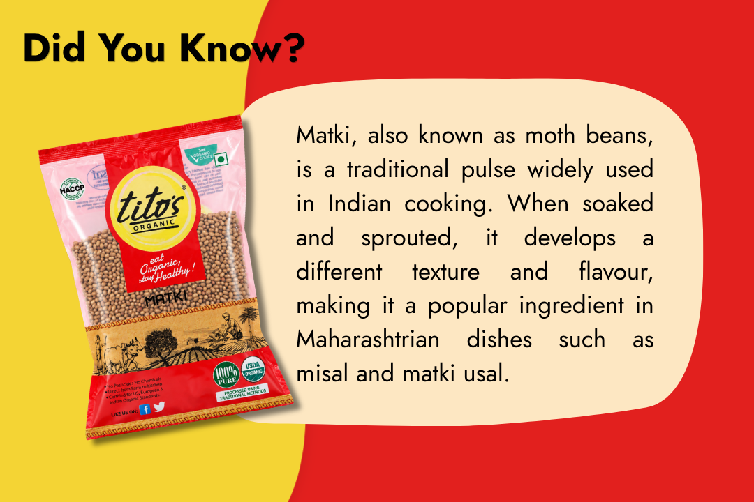 Tito’s Organic Matki, also known as moth beans, used in traditional Indian cooking