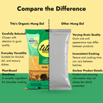 Tito’s Organic Mung Dal compared with other mung dal, highlighting grain selection, everyday versatility and product quality