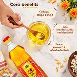 Tito's Organic Safflower Oil core benefits with MUFA PUFA vitamin E and natural antioxidants