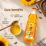 Tito’s Organic Sunflower Oil core benefits with vitamin E and healthy fats