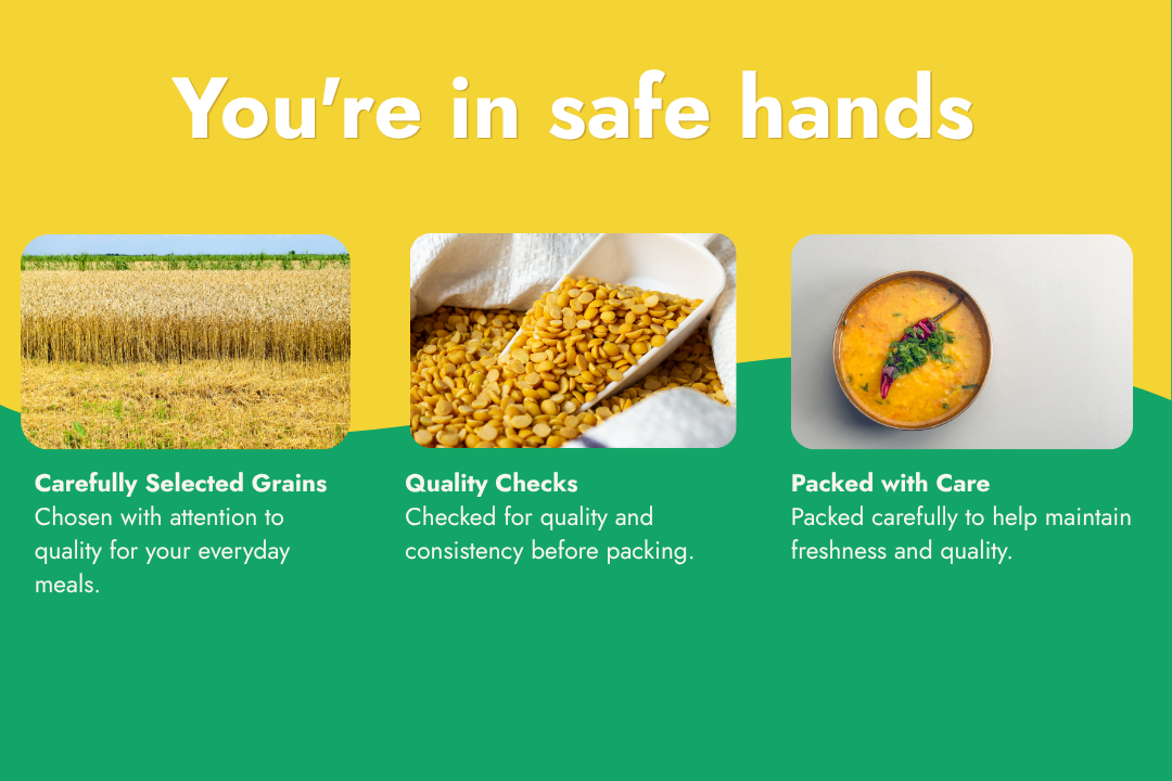 Milawat Free Tito’s Organic Tur Dal showcasing grain selection, quality checks and careful packaging for everyday cooking