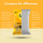 Tito’s Organic turmeric powder comparison highlighting colour, flavour, and everyday culinary applications.