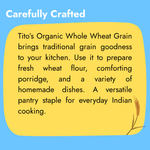 Tito’s Organic Whole Wheat Grain for fresh atta, homemade rotis, porridge and everyday cooking, available on Milawat Free