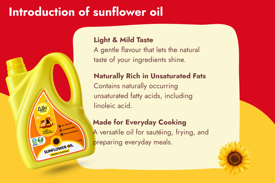 Tito’s Organic Safflower Oil 5 L for light flavour and everyday cooking